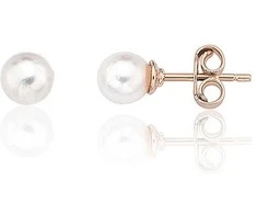 Auksiniai auskarai su perlu „Galos VII“ iš 585 prabos raudono aukso