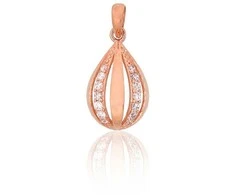 Auksinis pakabukas "Princess Teardrop IV" iš raudono 585 prabos aukso