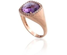 Auksinis žiedas Diamond Sky "Morrigan IX" iš raudono, 585 prabos aukso