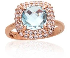 Auksinis žiedas Diamond Sky "Morrigan VI" iš raudono, 585 prabos aukso