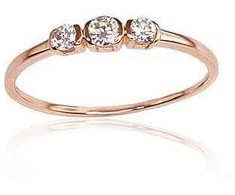 Auksinis žiedas su deimantais Diamond Sky "Golden Love VIII"