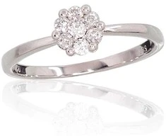 Auksinis žiedas su deimantais Diamond Sky "Diamond Flower II"
