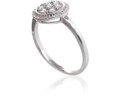 Auksinis žiedas su deimantais Diamond Sky "Diamond Flower II"