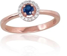 Auksinis žiedas su deimantais Diamond Sky "Charm X" iš raudono, 585 prabos aukso