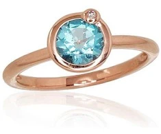 Auksinis žiedas su deimantais Diamond Sky "Garmiona II" iš raudono, 585 prabos aukso