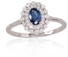 Auksinis žiedas su deimantais Diamond Sky "Romance"