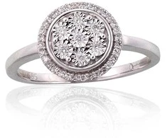 Auksinis žiedas su deimantais Diamond Sky "Diamond Flower II"