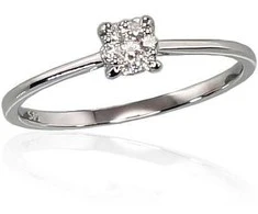 Auksinis žiedas su deimantais Diamond Sky "Solitaire VI"