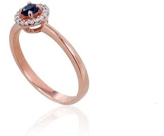 Auksinis žiedas su deimantais Diamond Sky "Charm X" iš raudono, 585 prabos aukso