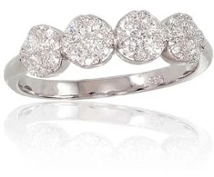 Auksinis žiedas su deimantais moterims Diamond Sky „Joanna“