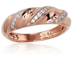 Auksinis žiedas su deimantais moterims Diamond Sky „Aveyron III“