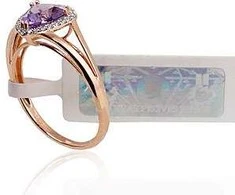 Auksinis žiedas su deimantais moterims Diamond Sky „Princess III“