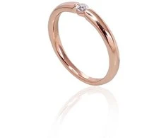 Auksinis žiedas su deimantais moterims Diamond Sky „New Classic II“