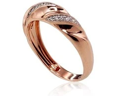 Auksinis žiedas su deimantais moterims Diamond Sky „Aveyron III“