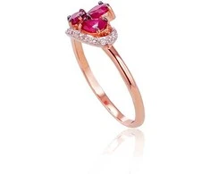 Auksinis žiedas su deimantais moterims Diamond Sky „Imperial Crown II“