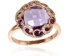 Auksinis žiedas su deimantais moterims Diamond Sky „Henry“ iš 585 raudono aukso