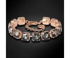 Diamond Sky Jewelry Apyrankė moterims DiamondSky „Imperial (Sidabrinis Night)“ su Swarovski karoliukais