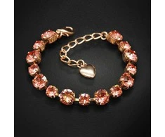 Diamond Sky Jewelry Apyrankė moterims DiamondSky „Classic IV (Rose Peach)“ su Swarovski kristalais