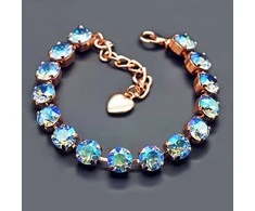 Diamond Sky Jewelry Apyrankė moterims DiamondSky „Classic (Light Sapphire Shimmer)“ su Swarovski kristalais