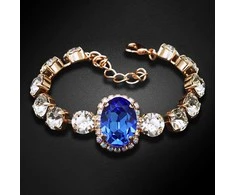 Diamond Sky Jewelry Apyrankė moterims DiamondSky „Sofia II (Sapphire)“ su Swarovski kristalais
