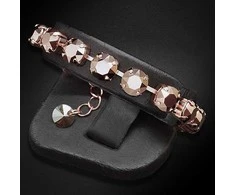 Diamond Sky Jewelry Apyrankė moterims DiamondSky „Classic II (Rose Gold)“ su Swarovski karoliukais