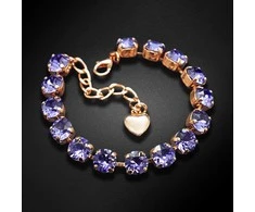 Diamond Sky Jewelry Apyrankė moterims DiamondSky „Classic (Tanzanite)“ su Swarovski kristalais