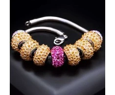 Diamond Sky Jewelry Apyrankė „BeCharmed Pavé IV (Jonquil &amp; Fuchsia)“ su Swarovski™ pavé elementais