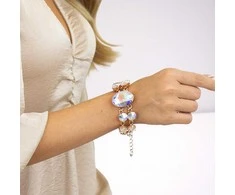 Diamond Sky Jewelry Apyrankė moterims DiamondSky „Akrus (Aurora Borealis)“ su Swarovski kristalais