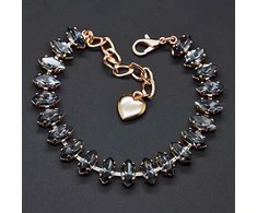 Diamond Sky Jewelry Apyrankė moterims DiamondSky „Ornella II (Sidabrinis Night)“ su Swarovski kristalais