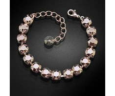 Diamond Sky Jewelry Apyrankė moterims DiamondSky „Classic II (Rose Gold)“ su Swarovski karoliukais