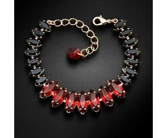 Diamond Sky Jewelry Apyrankė moterims DiamondSky „Ornella (Light Siam / Jet)“ su Swarovski kristalais