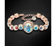 Diamond Sky Jewelry Apyrankė moterims DiamondSky „Sofia II (Aurora Borealis)“ su Swarovski kristalais