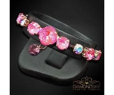 Diamond Sky Jewelry Apyrankė moterims DiamondSky „Glare II (Lotus Rožinė DeLite)“ su Swarovski kristalais