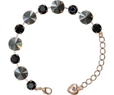 Diamond Sky Jewelry Apyrankė moterims DiamondSky „Vortex II (Jet Hematite)“ su Preciosa kristalais