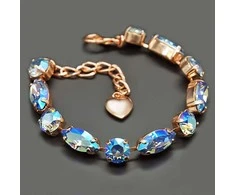 Diamond Sky Jewelry Apyrankė moterims DiamondSky „Chic II (Light Sapphire Shimmer)“ su Swarovski kristalais