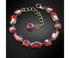 Diamond Sky Jewelry Apyrankė moterims DiamondSky „Chic II (Light Siam Shimmer)“ su Swarovski kristalais