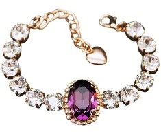 Diamond Sky Jewelry Apyrankė moterims DiamondSky „Sofia II (Amethyst)“ su Swarovski kristalais