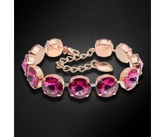 Diamond Sky Jewelry Apyrankė moterims DiamondSky „Vortex (Fuchsia)“ su Swarovski kristalais