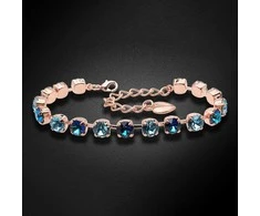 Diamond Sky Jewelry Apyrankė moterims DiamondSky „Classic III (Bermuda Mėlyna / Aquamarine)“ su Swarovski kristalais
