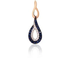 Diamond Sky Jewelry Auksinis pakabukas su deimantais Diamond Sky "Princess Teardrop II"