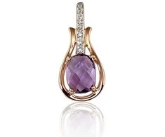 Diamond Sky Jewelry Auksinis pakabukas su deimantais Diamond Sky "Grace"