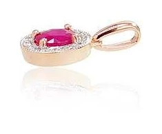 Diamond Sky Jewelry Auksinis pakabukas su deimantais Diamond Sky "Sofia" iš raudono, 585 prabos aukso