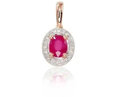 Diamond Sky Jewelry Auksinis pakabukas su deimantais Diamond Sky "Sofia" iš raudono, 585 prabos aukso