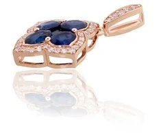Diamond Sky Jewelry Auksinis pakabukas su deimantais Diamond Sky "Diamond Flower VIII"