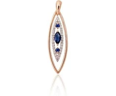 Diamond Sky Jewelry Auksinis pakabukas su deimantais Diamond Sky "Princess Teardrop V"