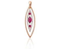 Diamond Sky Jewelry Auksinis pakabukas su deimantais Diamond Sky "Princess Teardrop VI"