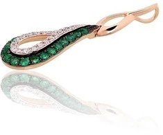 Diamond Sky Jewelry Auksinis pakabukas su deimantais Diamond Sky "Princess Teardrop"