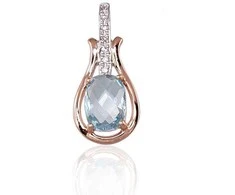 Diamond Sky Jewelry Auksinis pakabukas su deimantais Diamond Sky "Grace II" iš raudono, 585 prabos aukso