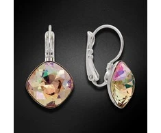 Diamond Sky Jewelry Auskarai „Akinantys spindesys IV (Luminous Žalias)“ su Swarovskio kristalais