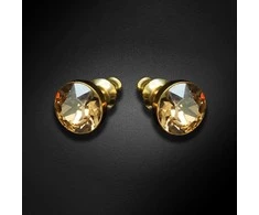 Diamond Sky Jewelry Auskarai „Klasika (Golden Shadow)“ su Swarovskio kristalais